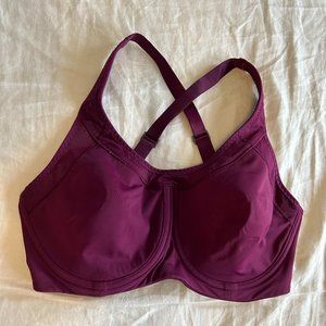 Athleta Maroon Size 34 D High Impact Sports Bra